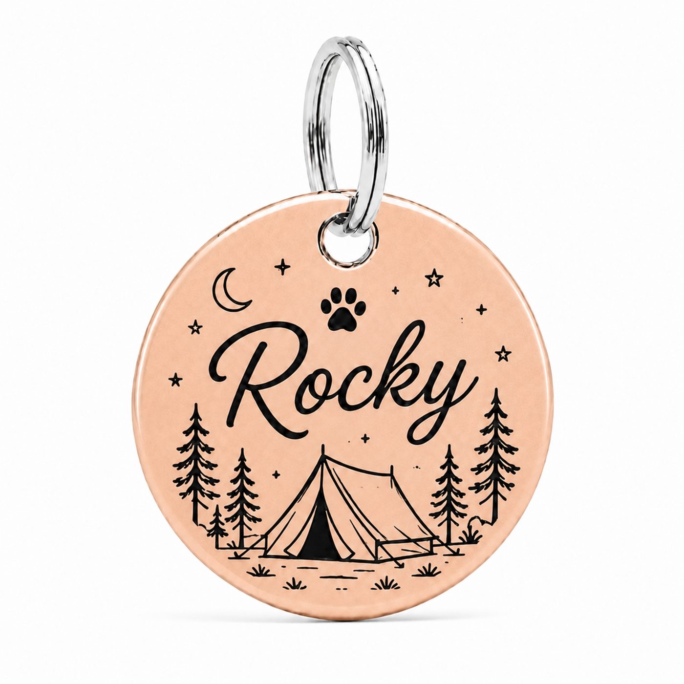 Ronde hondenpenning camping